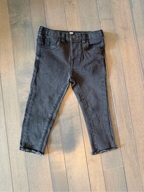 Jessica Simpson Black Raw-Hem Skinny Jeans for Kids